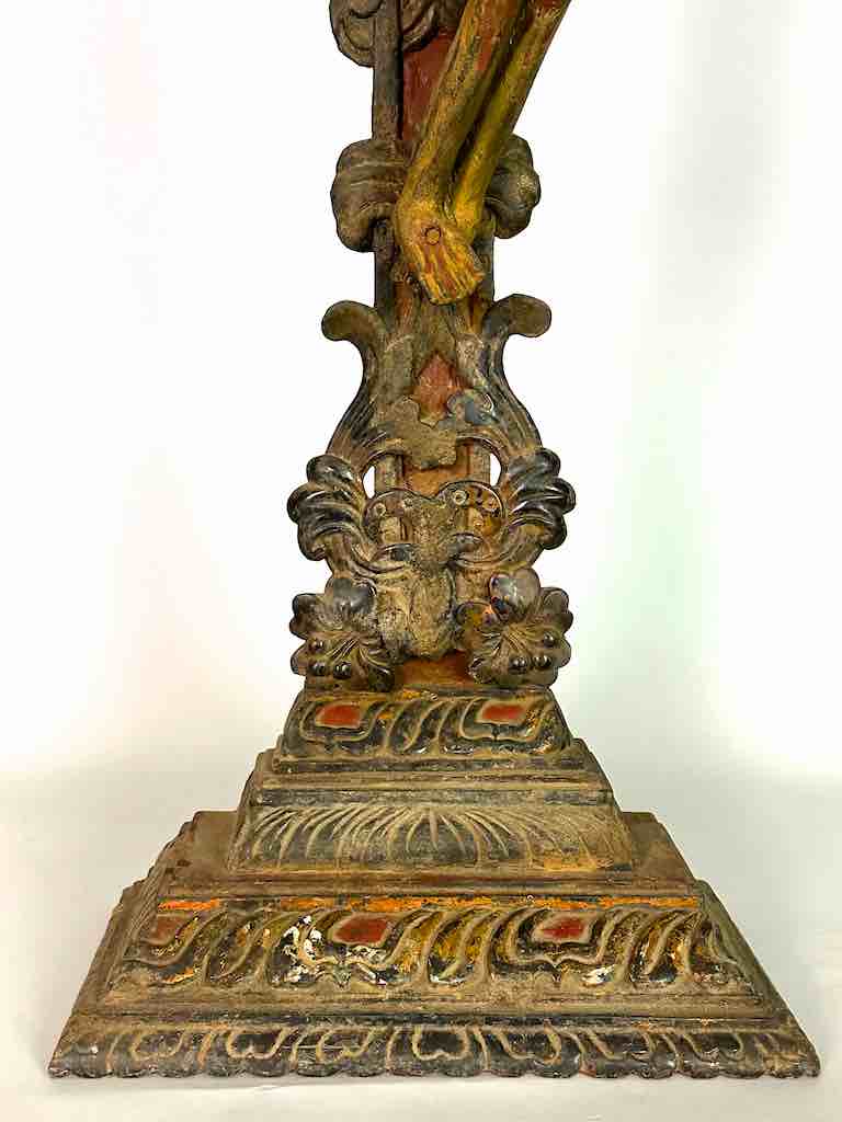 A very Large Antique French-Vietnamese Catholic Crucifix