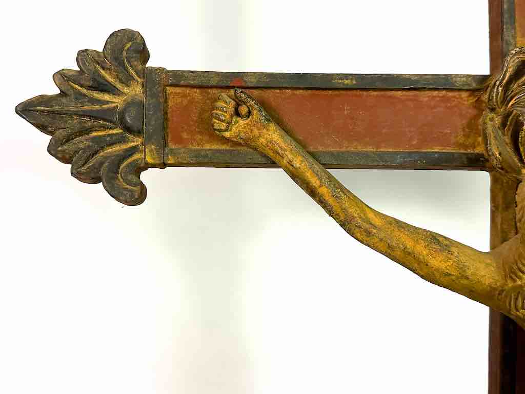 A very Large Antique French-Vietnamese Catholic Crucifix