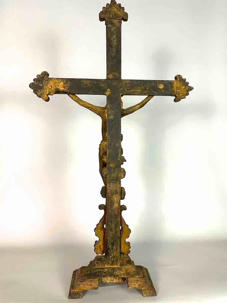 A very Large Antique French-Vietnamese Catholic Crucifix