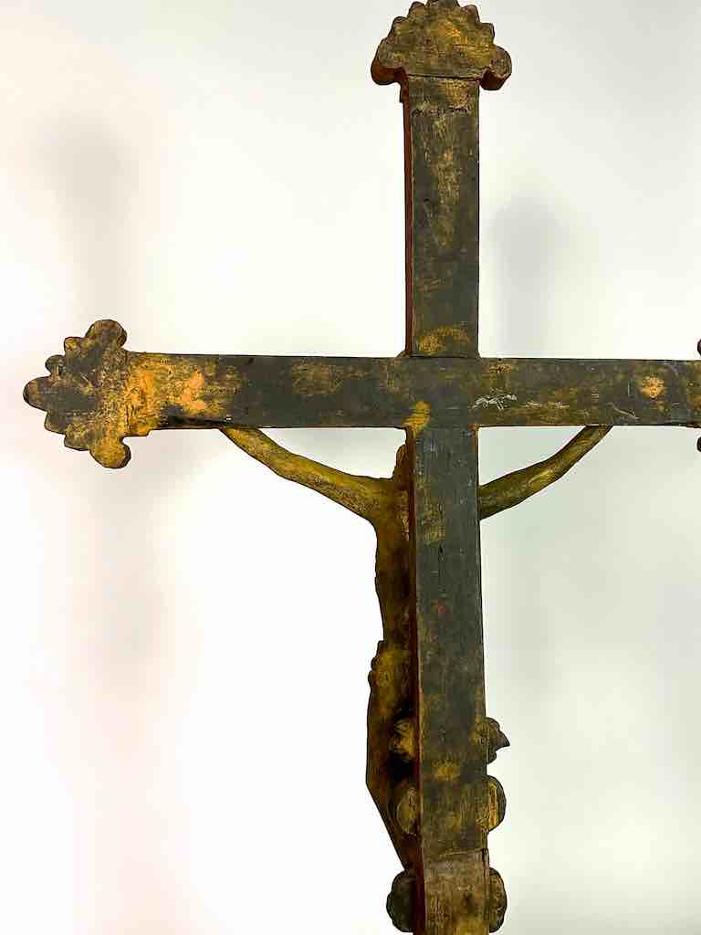 A very Large Antique French-Vietnamese Catholic Crucifix