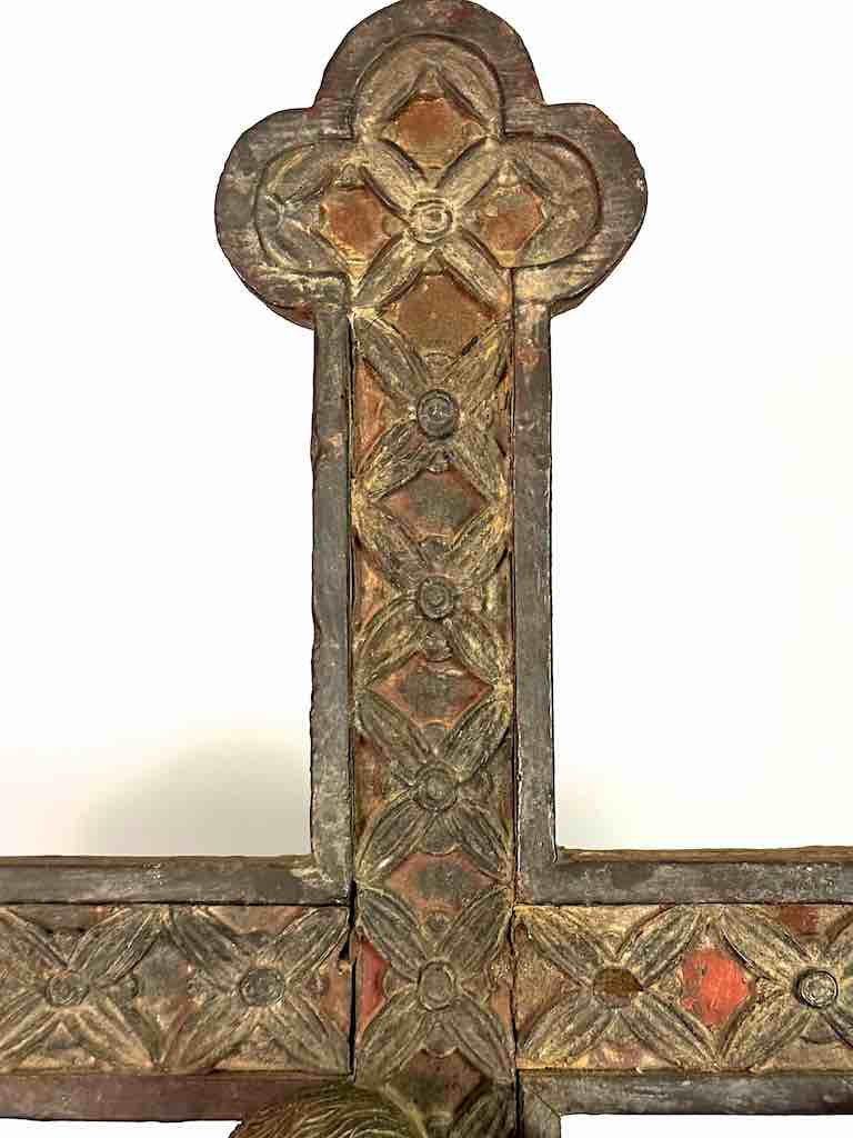 A very Large Antique French-Vietnamese Catholic Crucifix