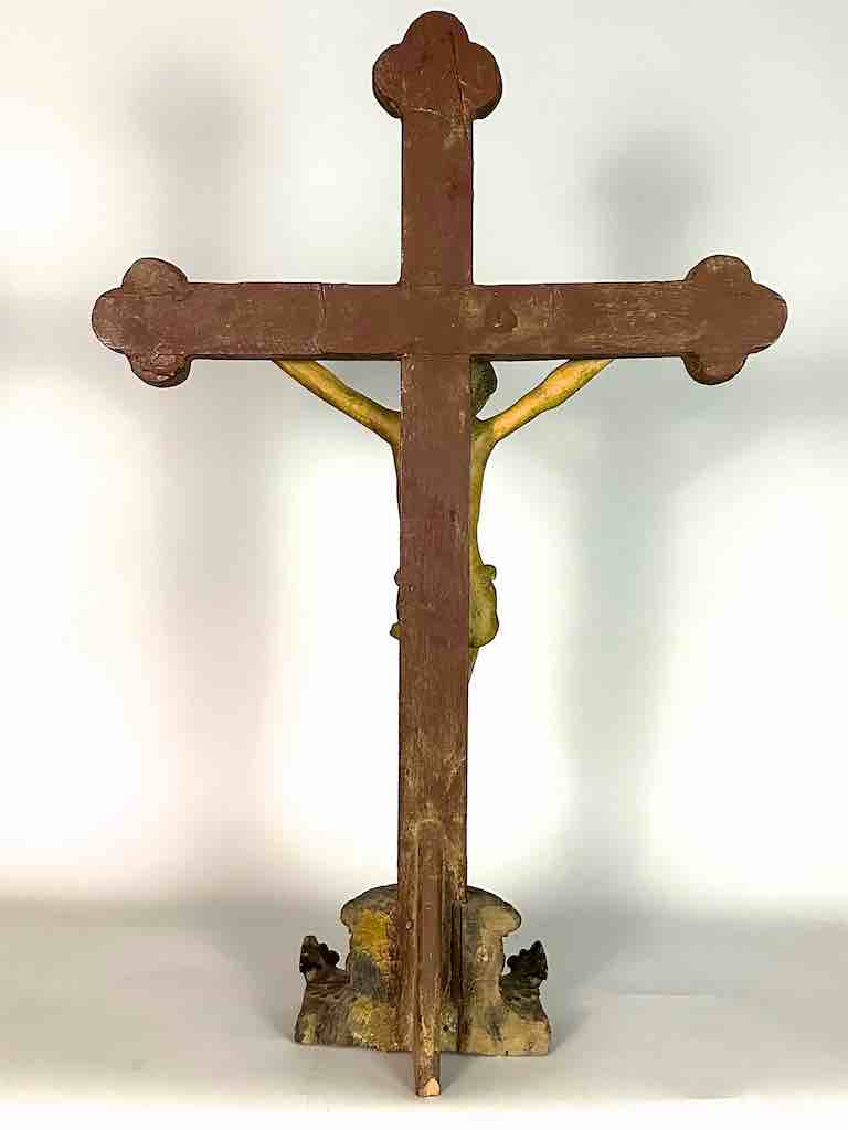A very Large Antique French-Vietnamese Catholic Crucifix
