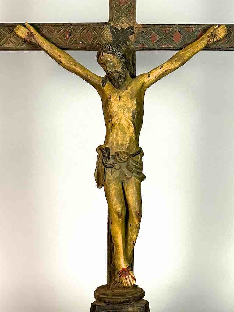 A very Large Antique French-Vietnamese Catholic Crucifix