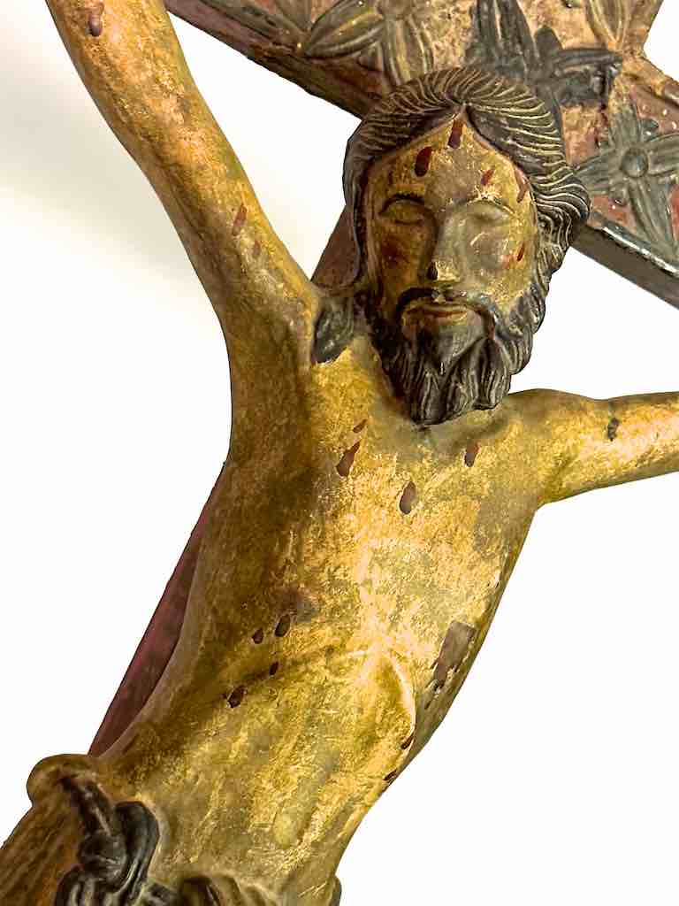 A very Large Antique French-Vietnamese Catholic Crucifix
