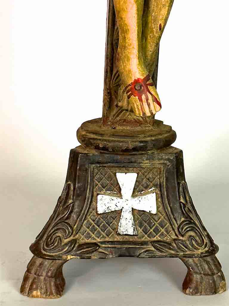 A very Large Antique French-Vietnamese Catholic Crucifix