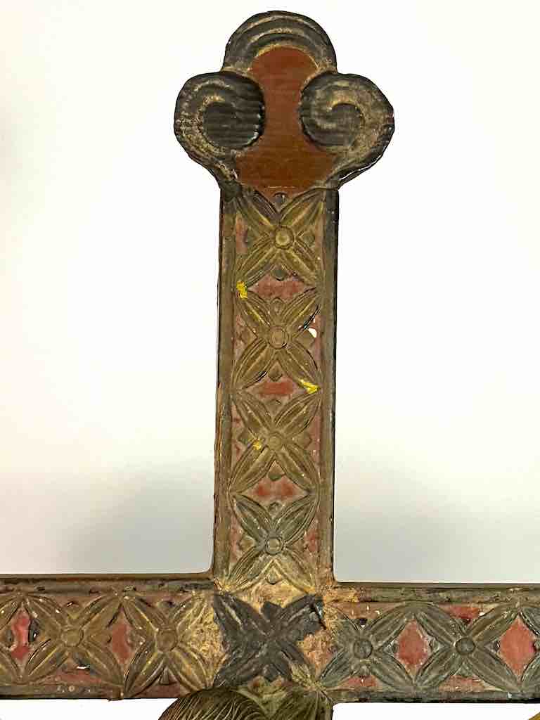 A very Large Antique French-Vietnamese Catholic Crucifix