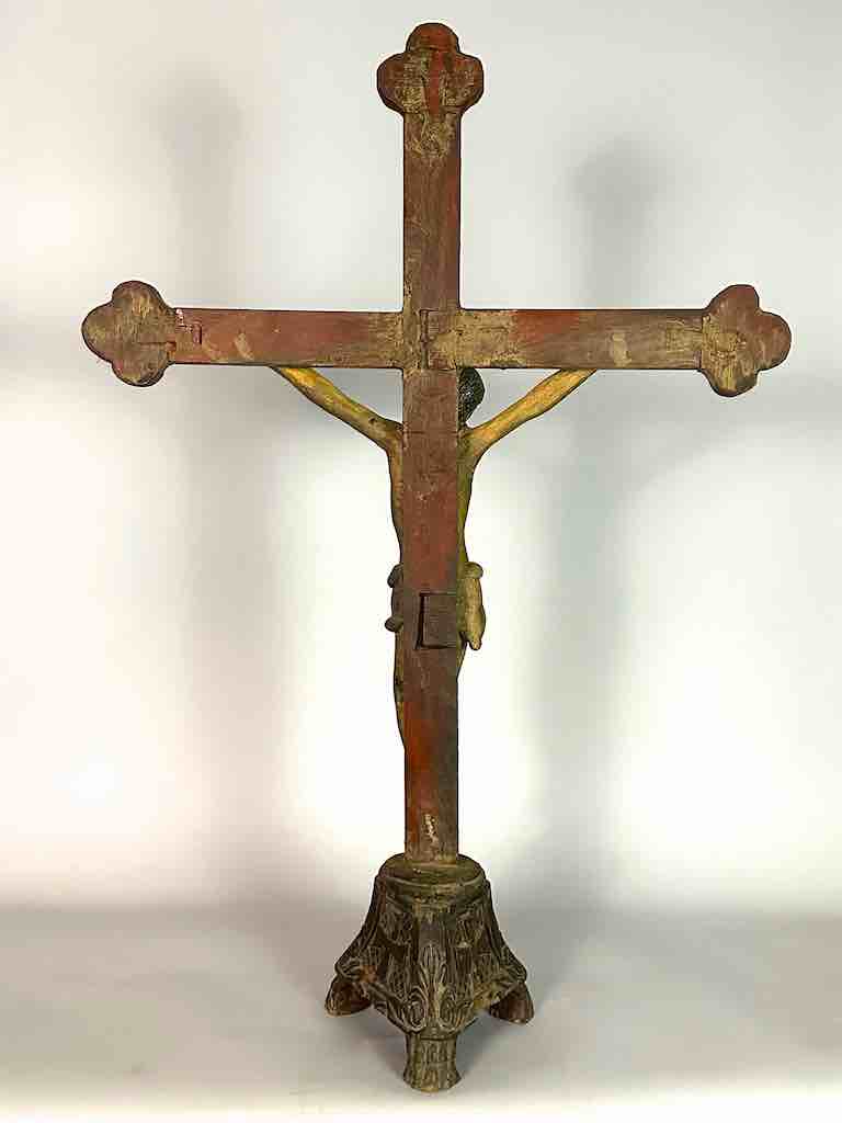 A very Large Antique French-Vietnamese Catholic Crucifix
