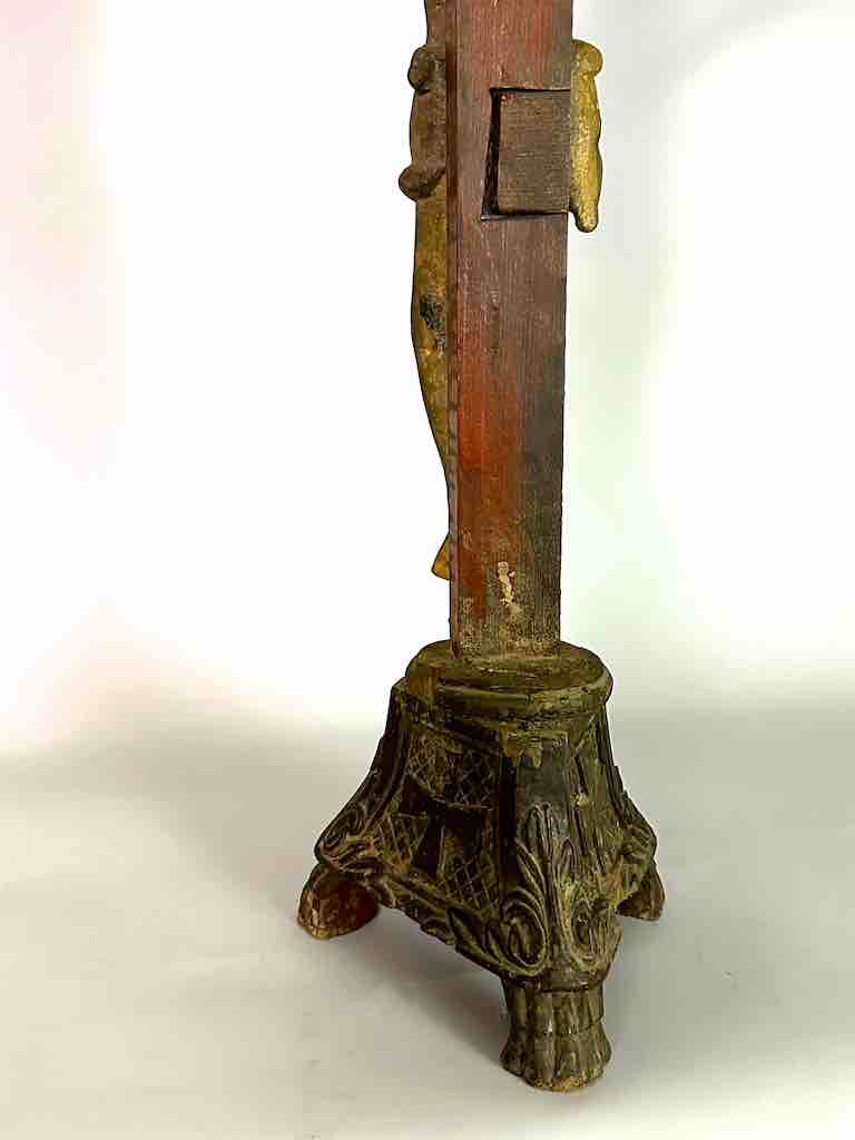 A very Large Antique French-Vietnamese Catholic Crucifix