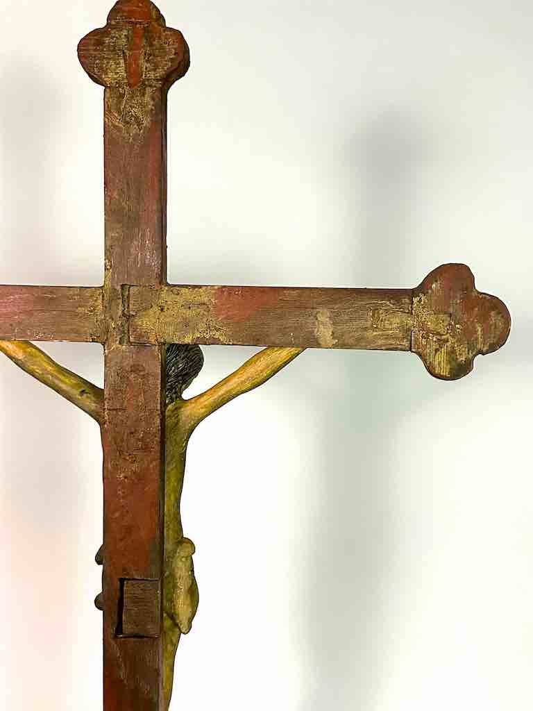 A very Large Antique French-Vietnamese Catholic Crucifix