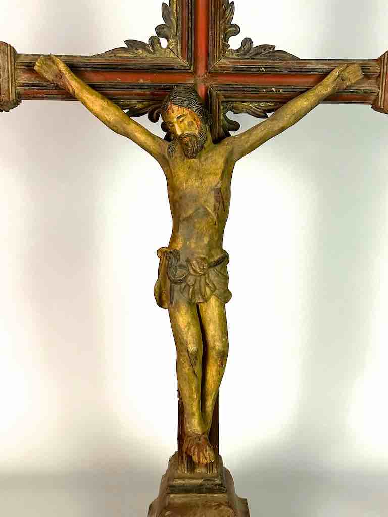 A very Large Antique French-Vietnamese Catholic Crucifix