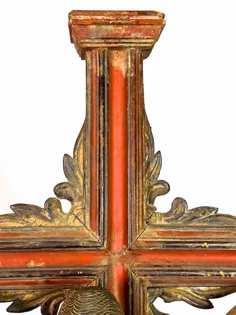 A very Large Antique French-Vietnamese Catholic Crucifix