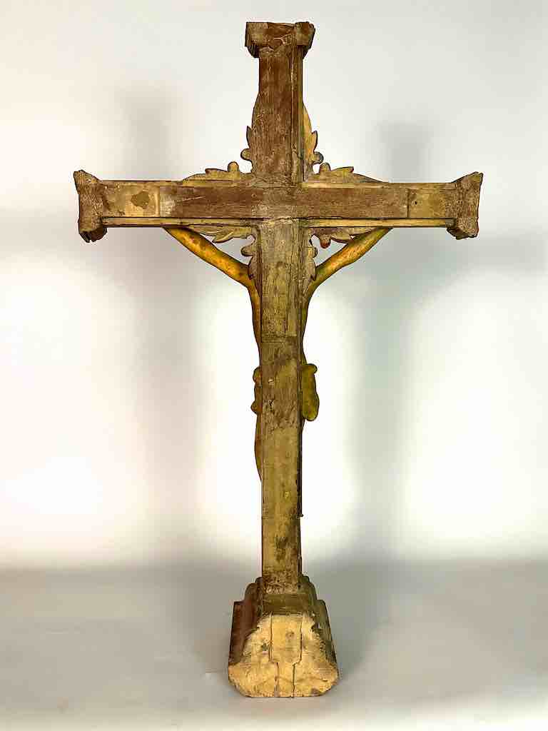 A very Large Antique French-Vietnamese Catholic Crucifix