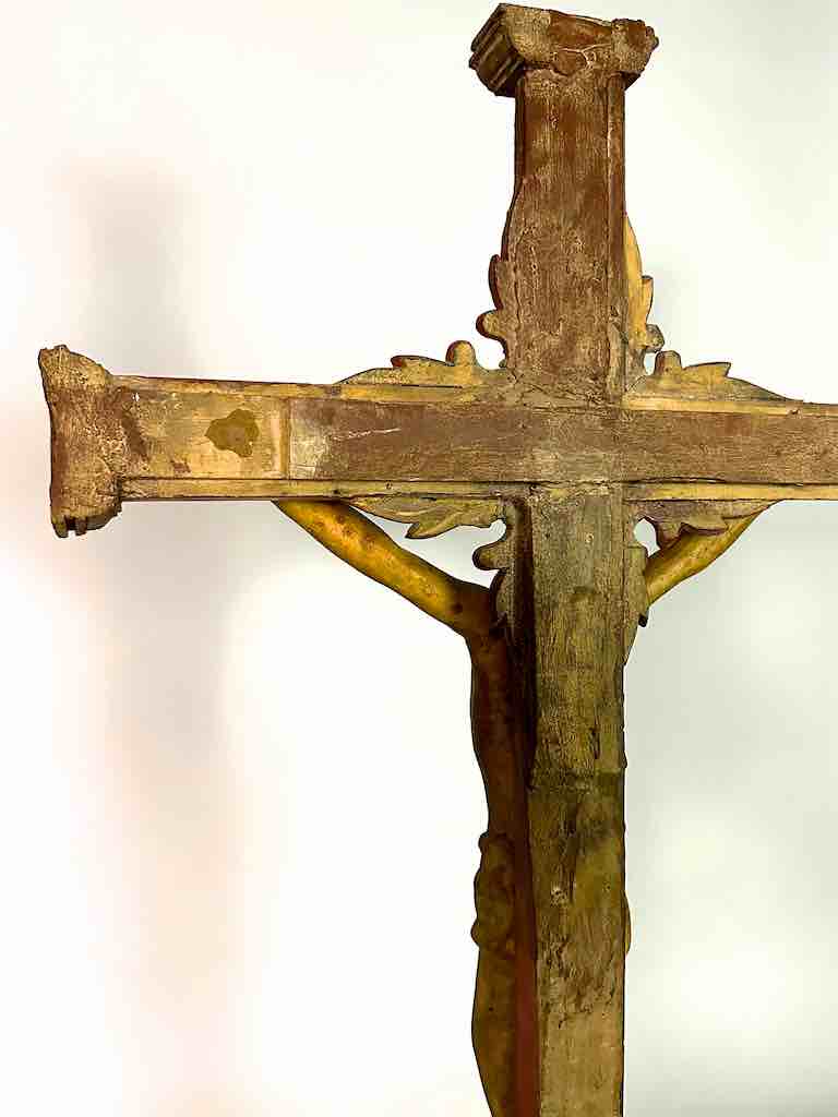 A very Large Antique French-Vietnamese Catholic Crucifix
