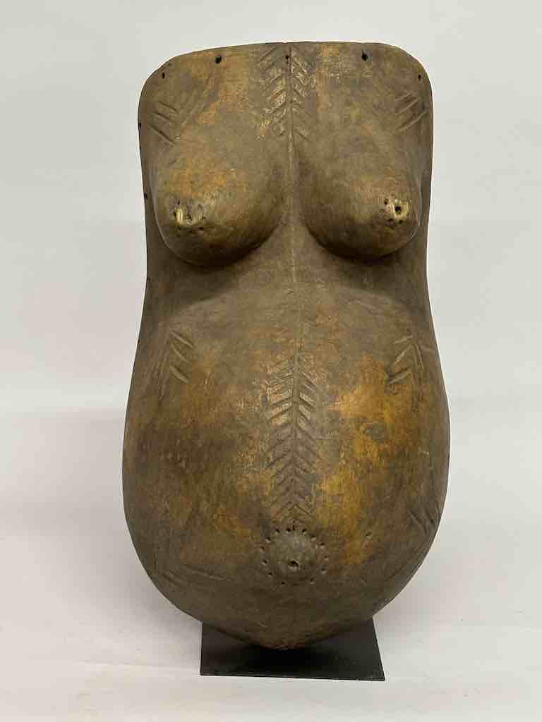 African Vintage Makonde Pregnant Fertility Dance Torso - Tanzania