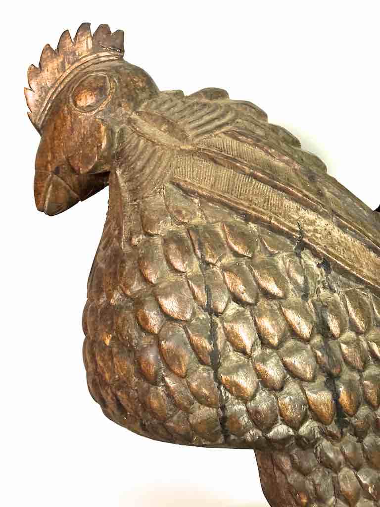 Large Wooden Chicken Figure | Ivory Coast, Africa