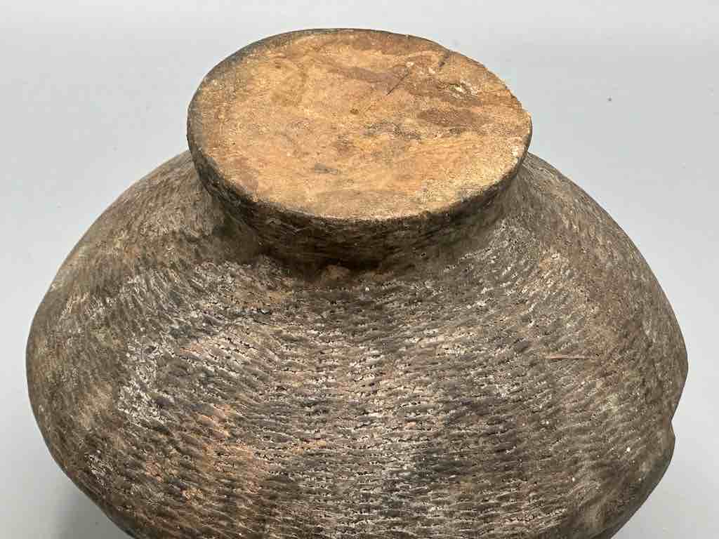 Vintage Very Old Small Wooden Baule Vessel from Ivory Coast, Africa | 5"