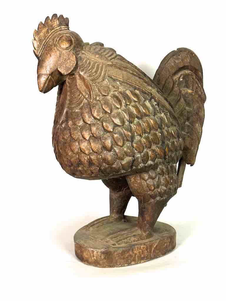 Large Wooden Chicken Figure | Ivory Coast, Africa
