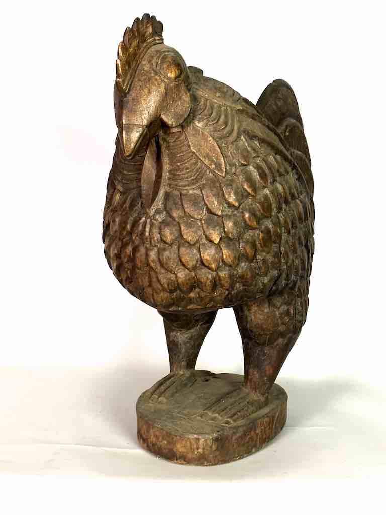Large Wooden Chicken Figure | Ivory Coast, Africa