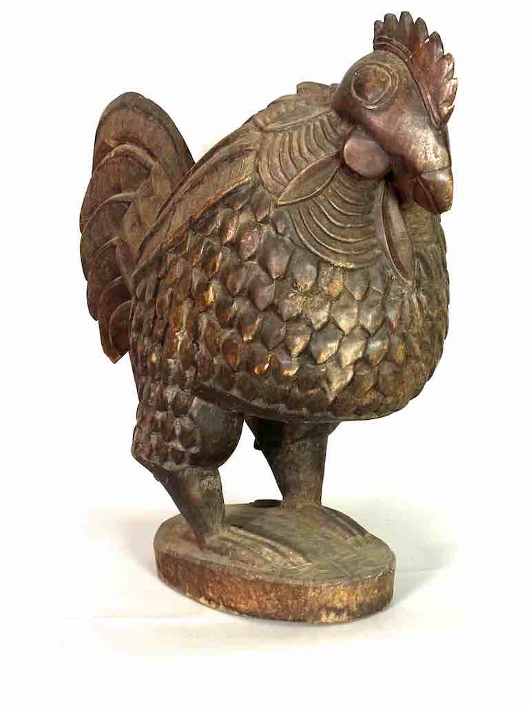 Large Wooden Chicken Figure | Ivory Coast, Africa