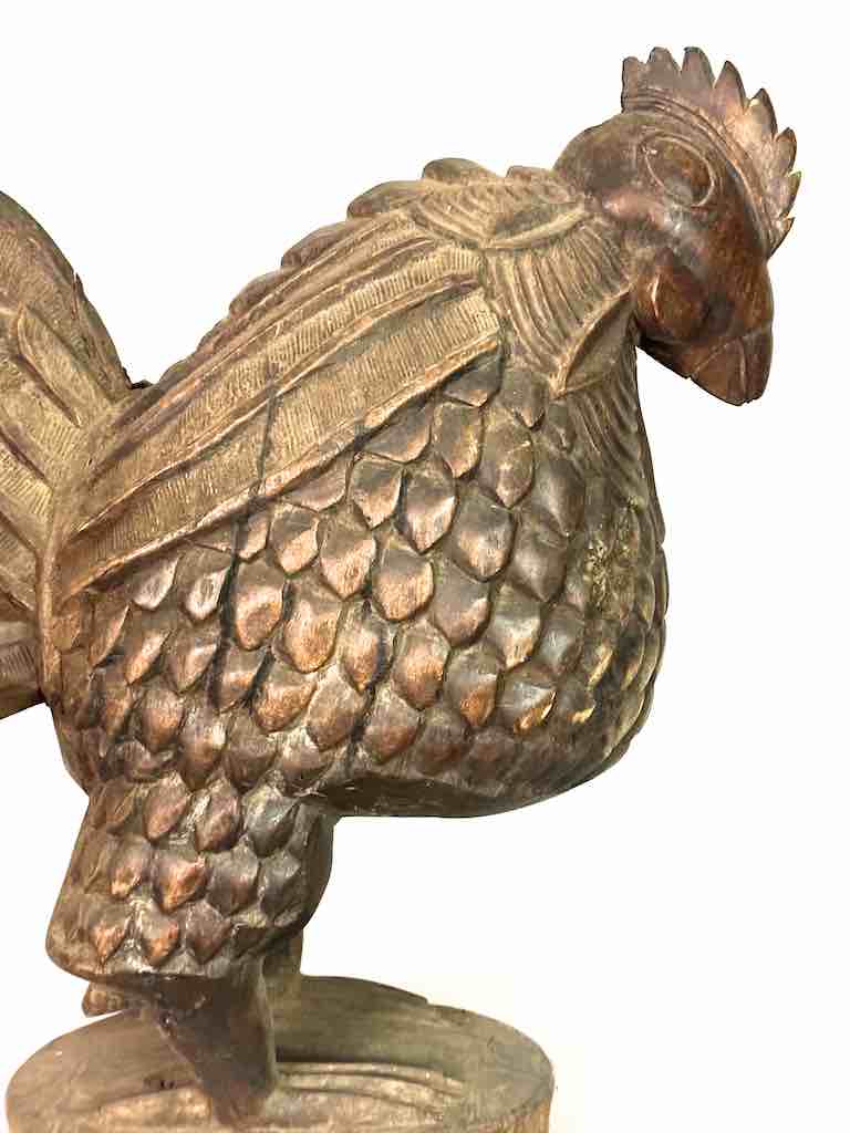Large Wooden Chicken Figure | Ivory Coast, Africa