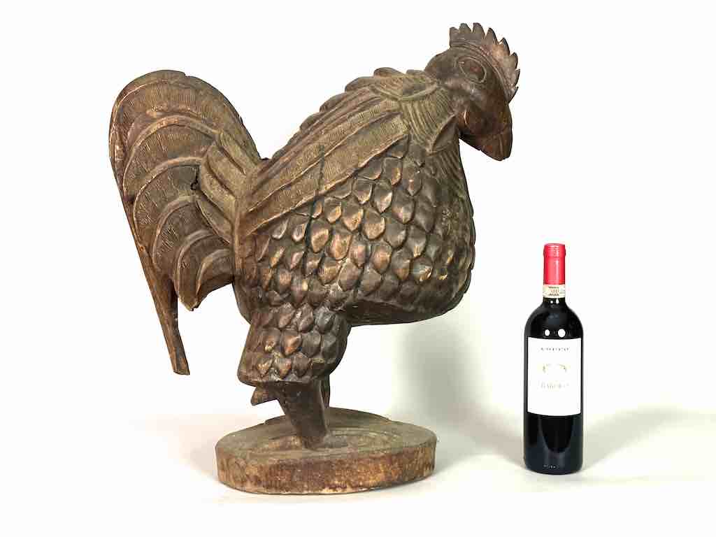 Large Wooden Chicken Figure | Ivory Coast, Africa