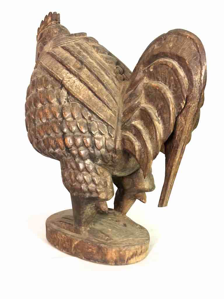 Large Wooden Chicken Figure | Ivory Coast, Africa