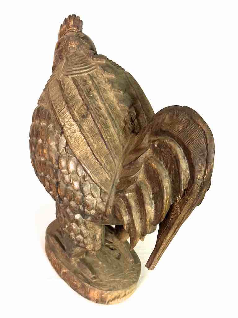 Large Wooden Chicken Figure | Ivory Coast, Africa
