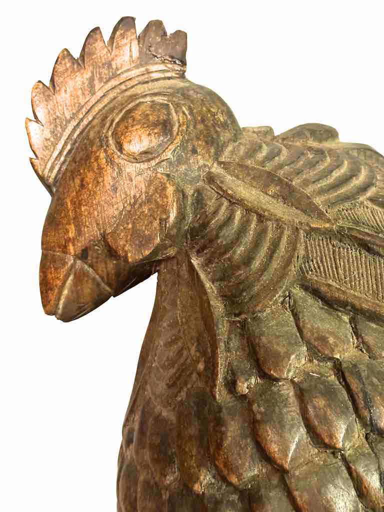 Large Wooden Chicken Figure | Ivory Coast, Africa