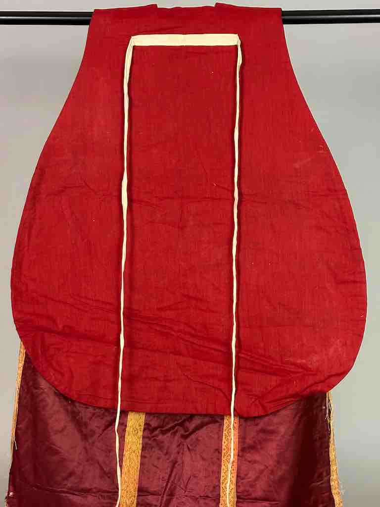 Antique Vietnamese Catholic IHS Design Chasuble Authentic Ecclesiastical Garment
