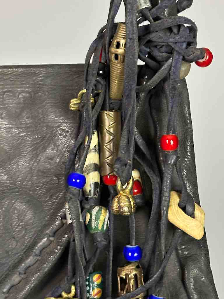 Large Contemporary Brown or Black Leather Handbag