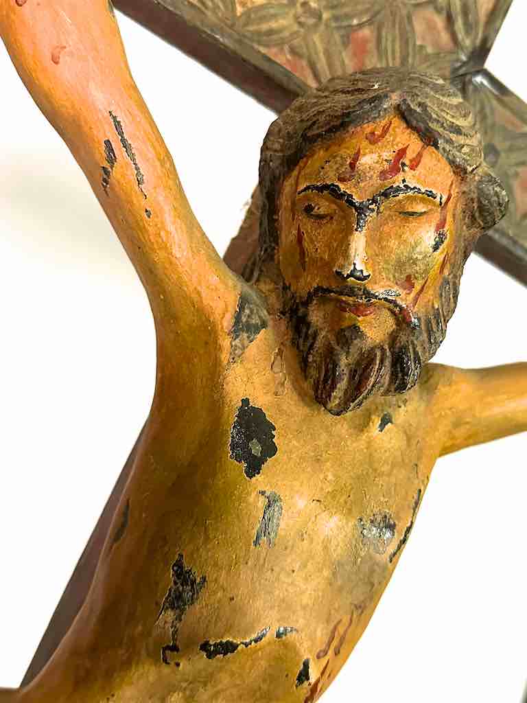 A very Large Antique French-Vietnamese Catholic Crucifix