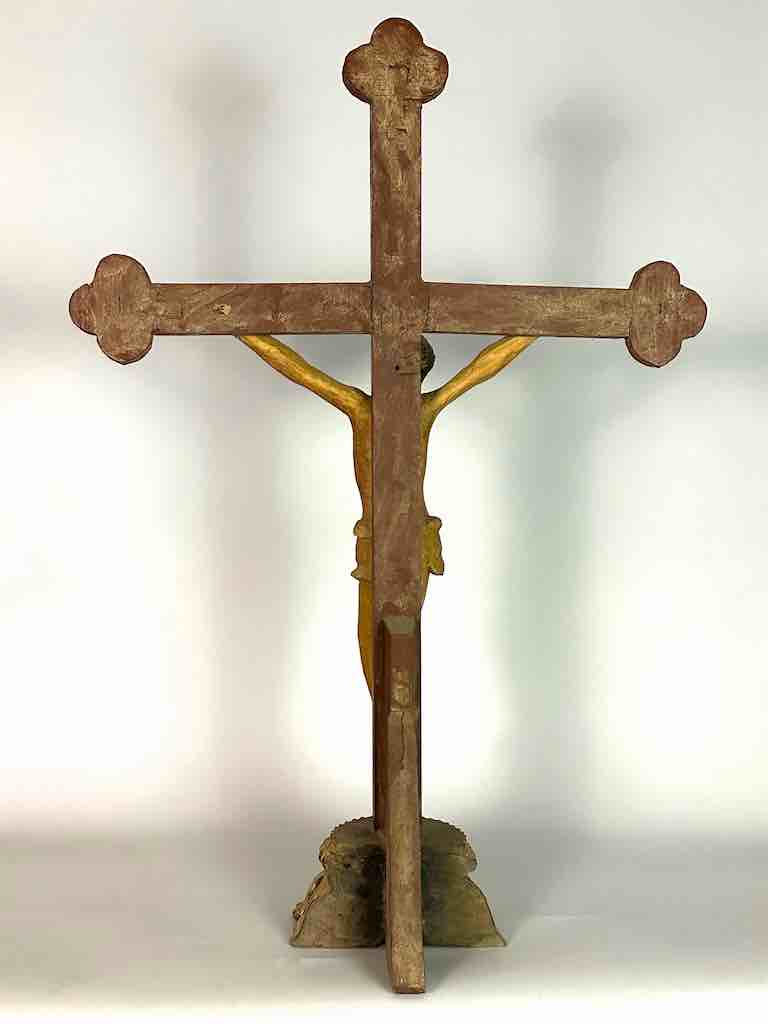 A very Large Antique French-Vietnamese Catholic Crucifix