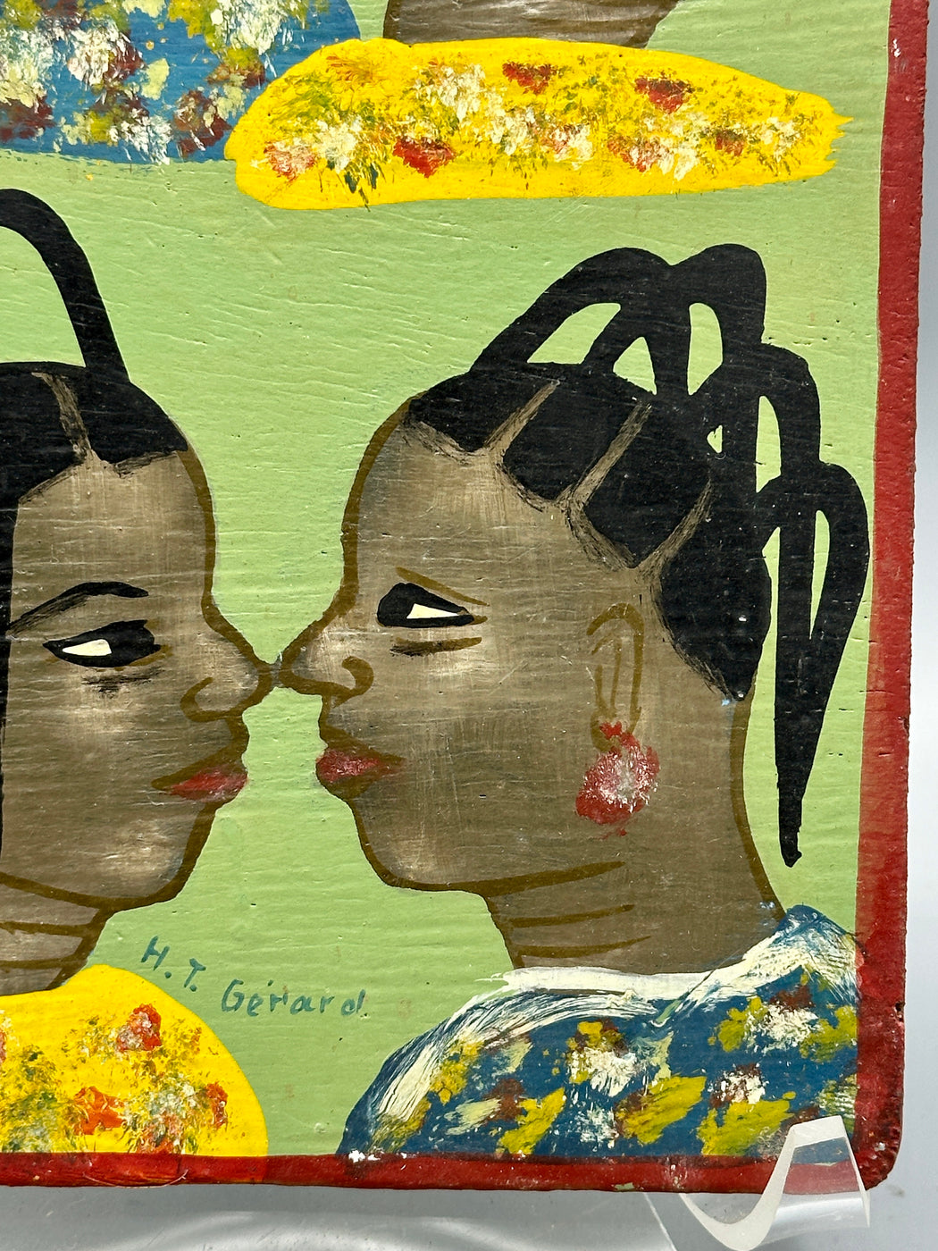 Original Small Beauty Salon Sign Painting on Wood from Benin