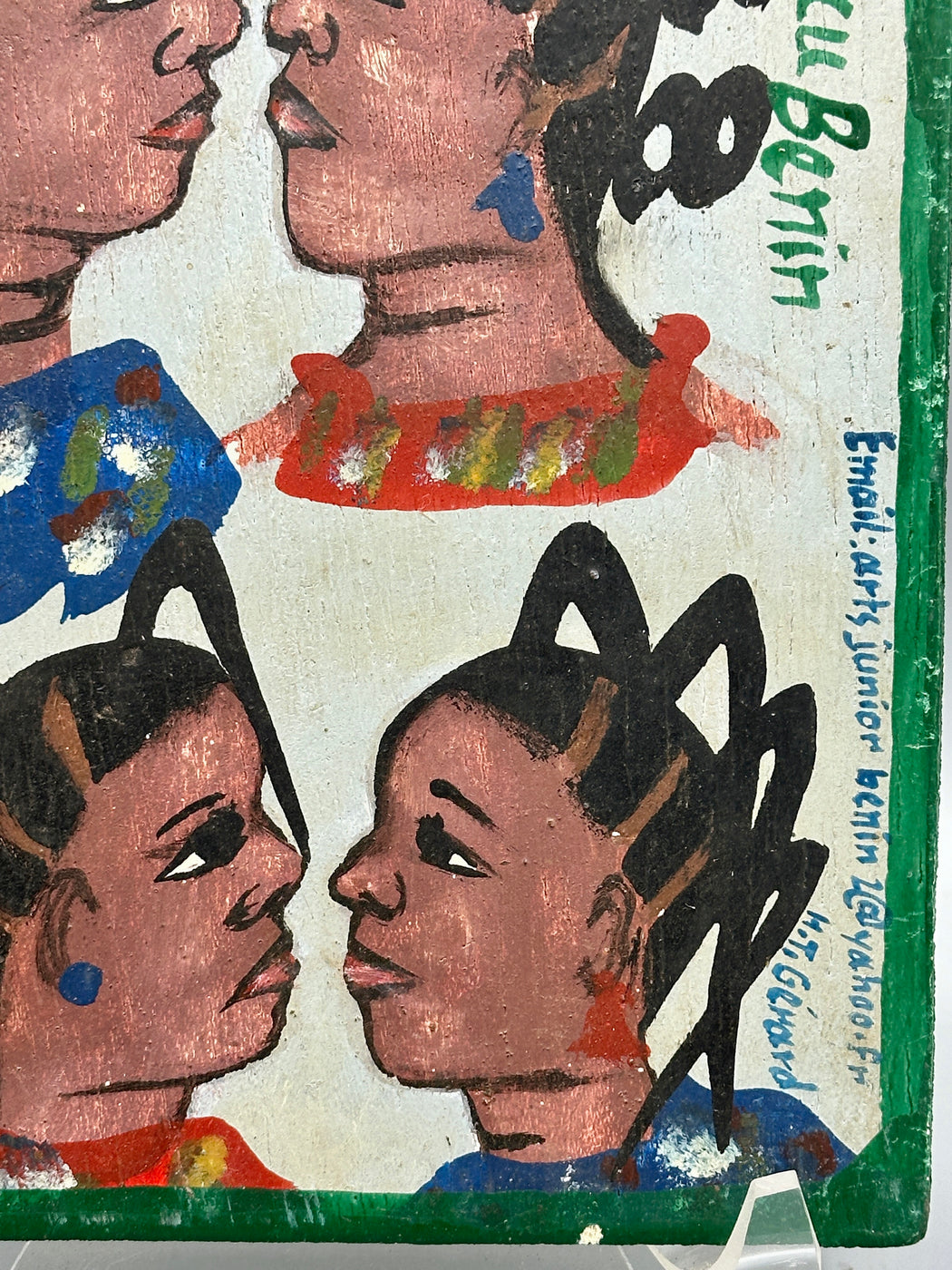Original Small Beauty Salon Sign Painting on Wood from Benin