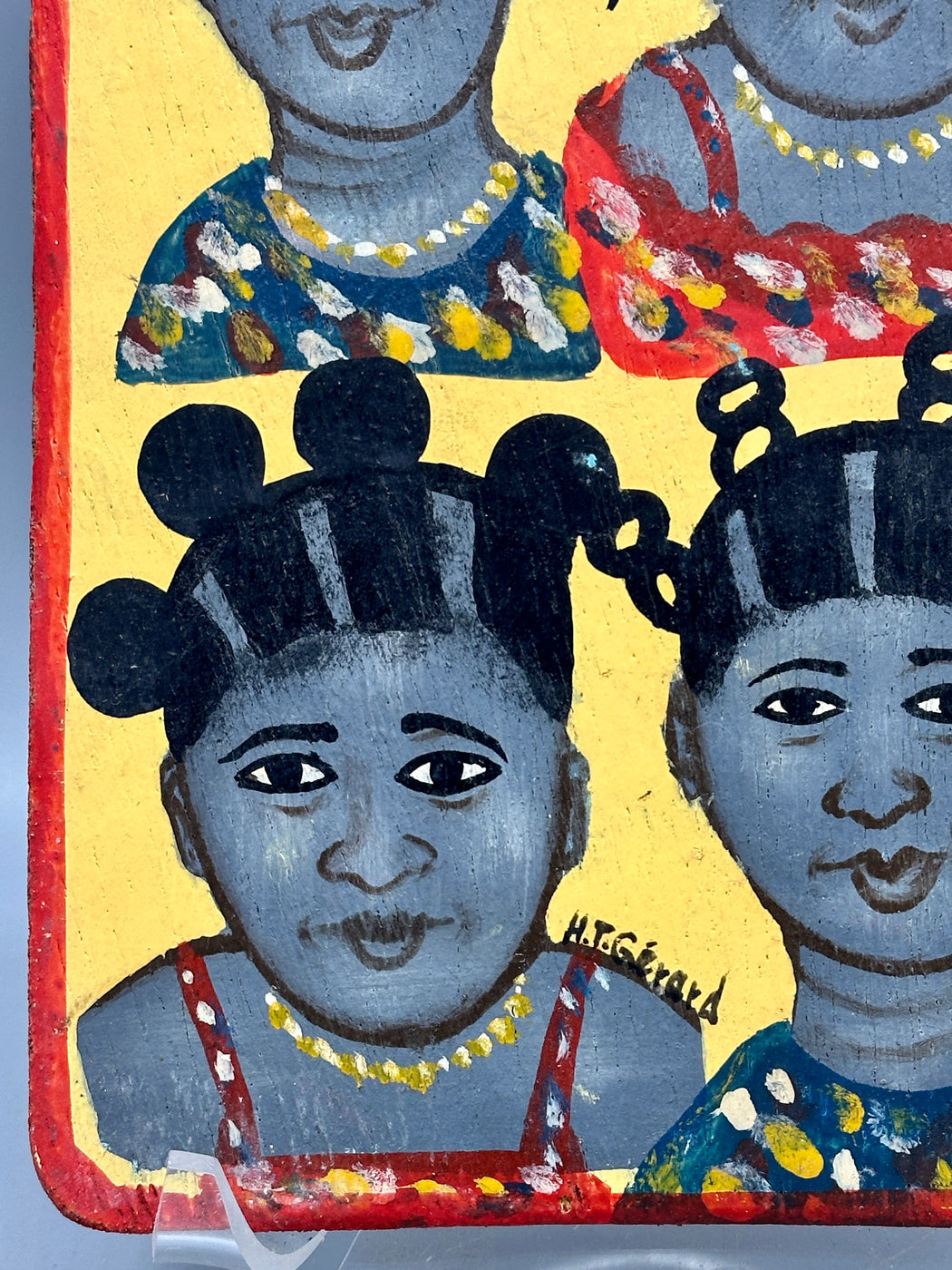 Original Small Beauty Salon Sign Painting on Wood from Benin
