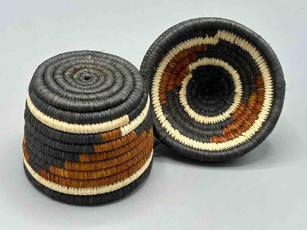 Small Batwa Covered Raffia Basket