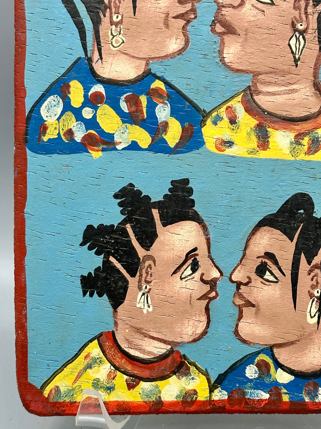 Original Small Beauty Salon Sign Painting on Wood from Benin