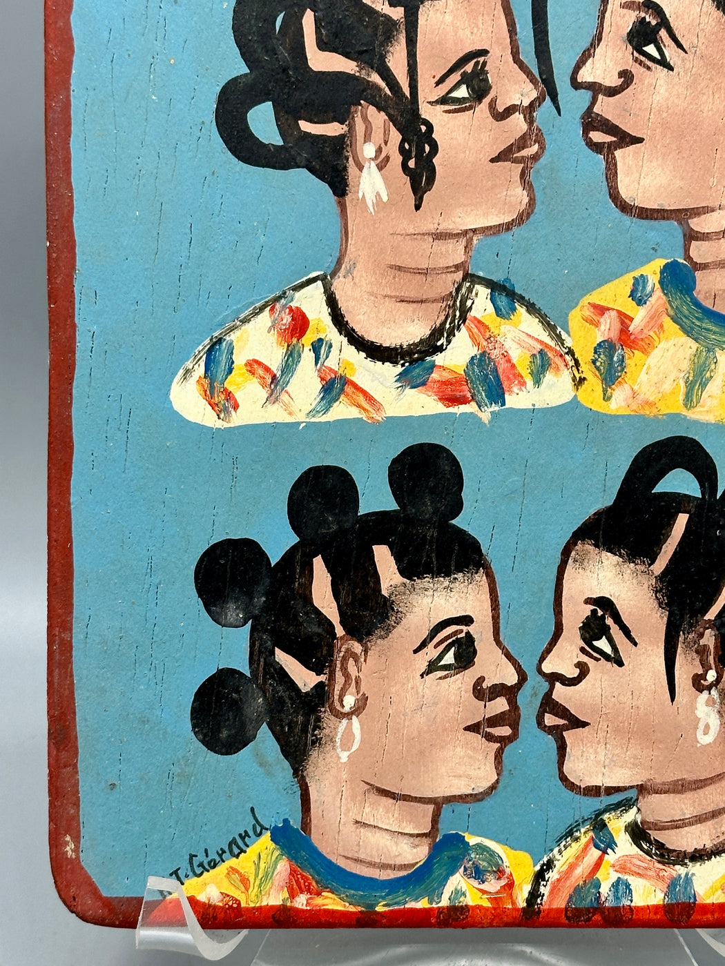 Original Small Beauty Salon Sign Painting on Wood from Benin