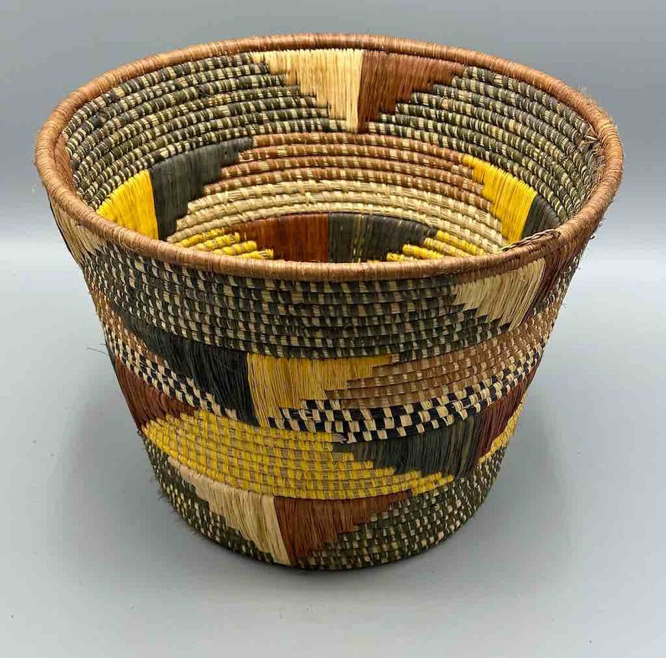 Large flared-top Batwa basket