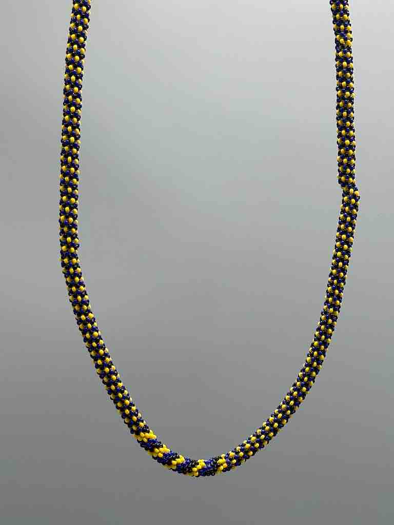 Colorful Patterned Fully Beaded Necklace Choker - Togo