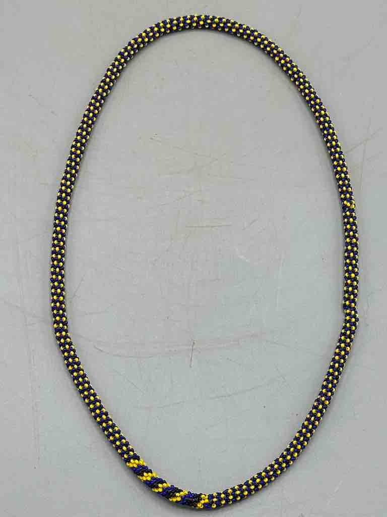 Colorful Patterned Fully Beaded Necklace Choker - Togo