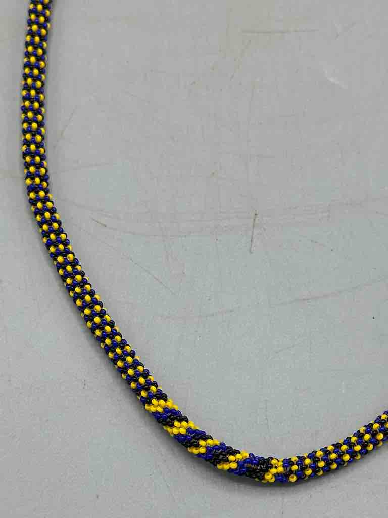 Colorful Patterned Fully Beaded Necklace Choker - Togo