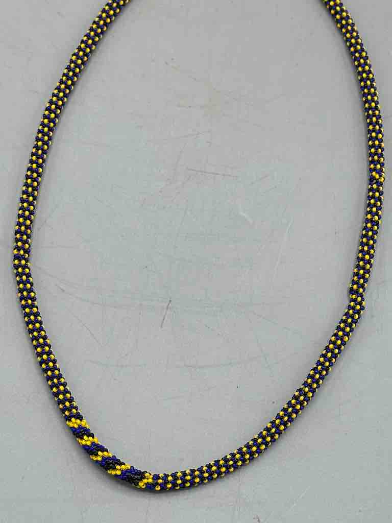 Colorful Patterned Fully Beaded Necklace Choker - Togo