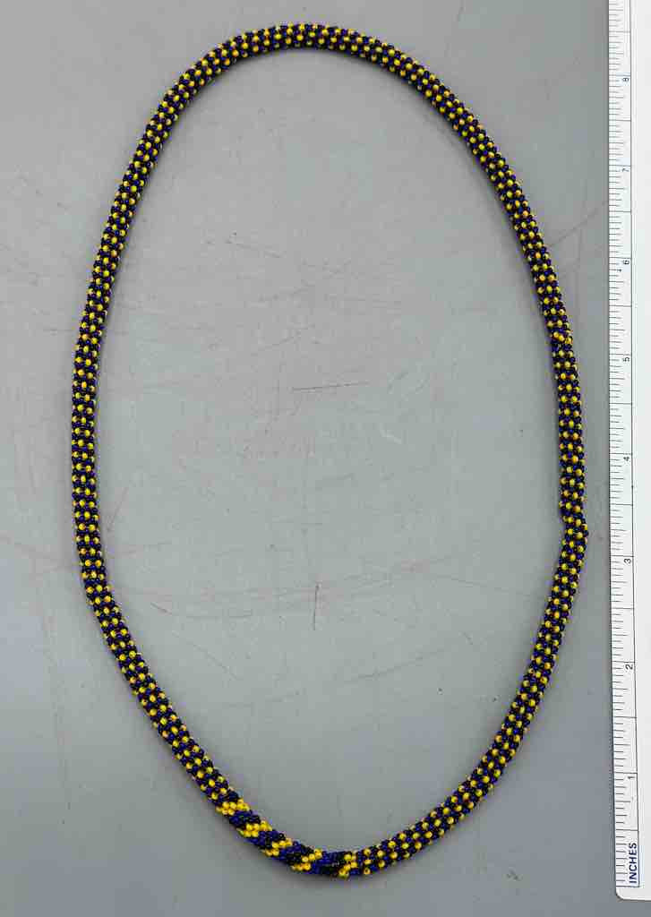 Colorful Patterned Fully Beaded Necklace Choker - Togo