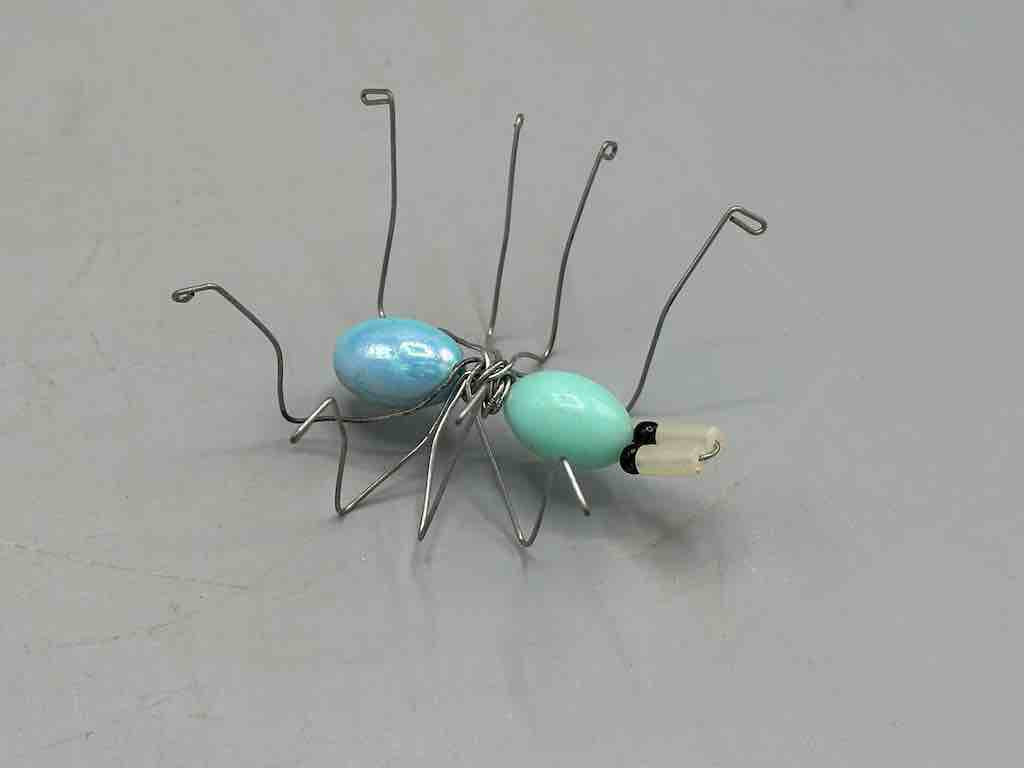 Beaded Wire Decor African Small Pastel Spider Insect