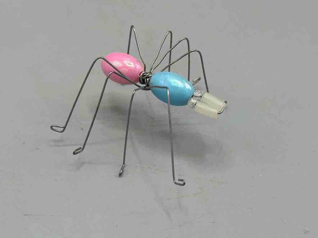 Beaded Wire Decor African Small Pastel Spider Insect