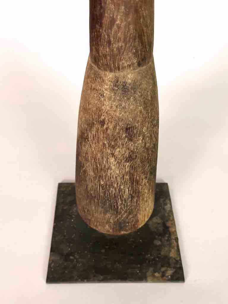 Very Old Used Phallic Motif Pestle, on Base - Ivory Coast