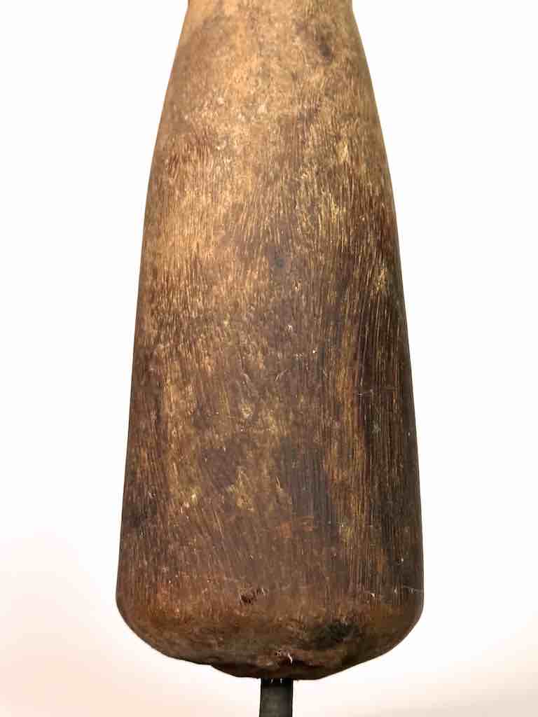 Very Old Used Phallic Motif Pestle, on Base - Ivory Coast