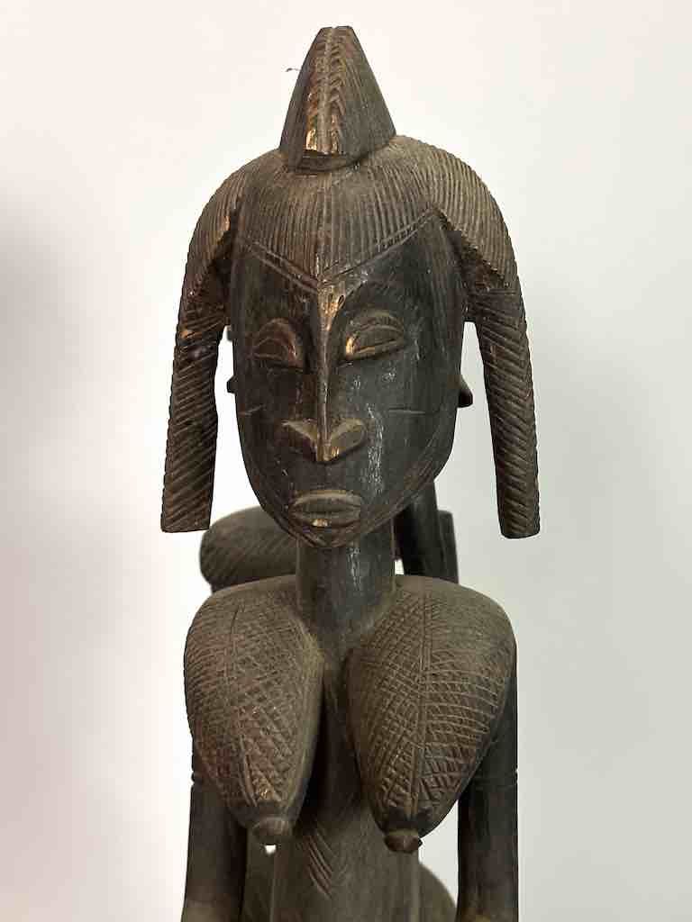Dogon In-Line Primordial Couple Ancestor Spirit Statue | 23" - Mali