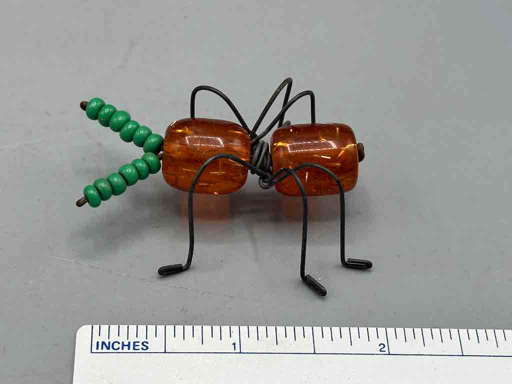Beaded Wire Decor African Small Amber Ant Insect
